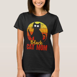 T-shirt Chat Noir Maman Halloween Gore Meow Avec Couteau S