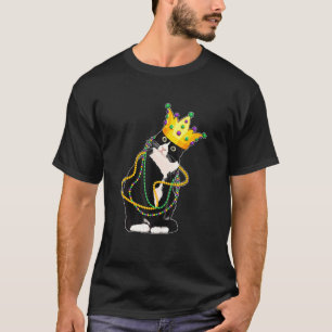 T-shirt Chat Noir Meow Mardi Gras Masque Fleur De Lis Chat