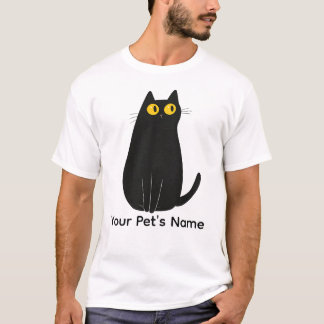 T-shirt Chat Noir mignon - Amoureux des chats de d