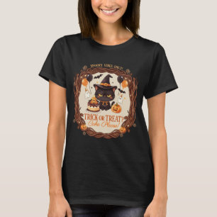 T-shirt Chat noir mignon et effrayant pour une fête d'Hall