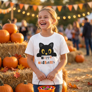 T-shirt Chat noir mignon Halloween