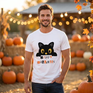 T-shirt Chat noir mignon Halloween
