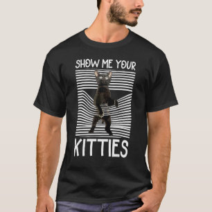 T-shirt Chat Noir Mignonne Pour Hommes Femmes Montrez-Moi