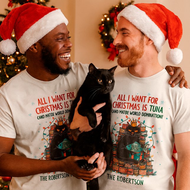 T-shirt Chat Noir Noël Humour de vacances Funny Chat (Créateur téléchargé)