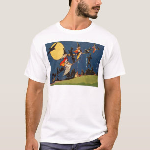 T-shirt Chat noir sorcier Flying Moon Crow