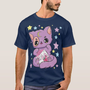 T-shirt Chat Noir Tenant Un Lait De Fraise Pour Un Boba Lo