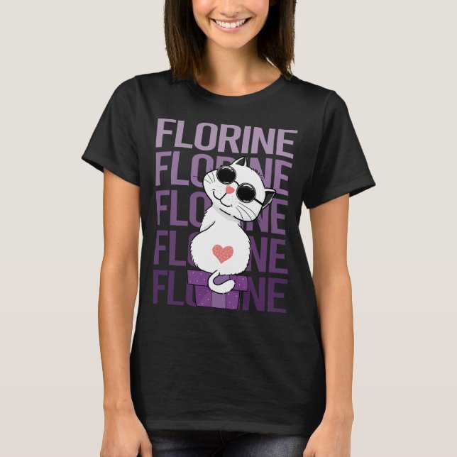 T-shirt Chat - Nom Florin (Devant)