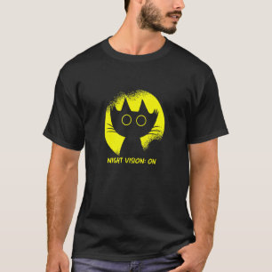 T-shirt Chat Obscurité Lui Chat