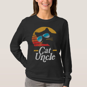 T-shirt Chat Oncle Vintage 80s Style Chat Retro Lunettes d