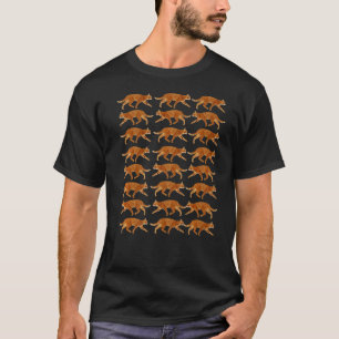 T-shirt Chat orange Chat tigré orange motif