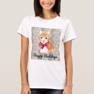T-shirt Chat orange tabby de vacances