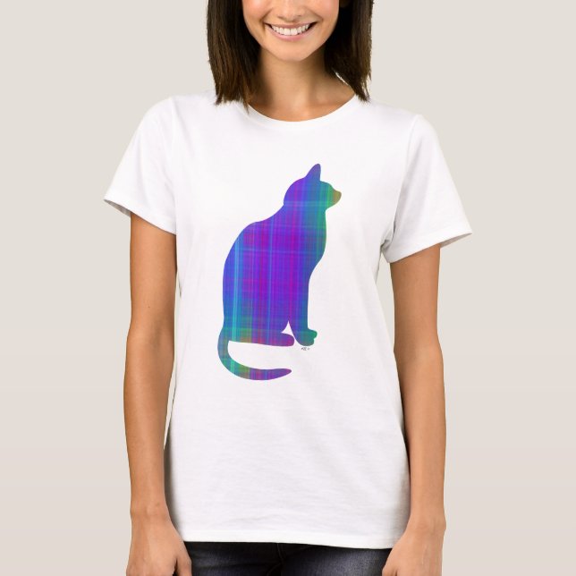 T-shirt Chat Paisley Plaid (Devant)