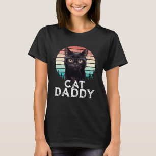 T-shirt Chat Papa Chat Noir Chat 80 Vintage Style Chat Ret