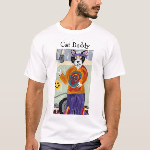 T-shirt Chat Papa Hippie Tuxedo