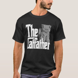 T-shirt Chat Papa Le Catfather Crazy Evil Chat Père Kitty