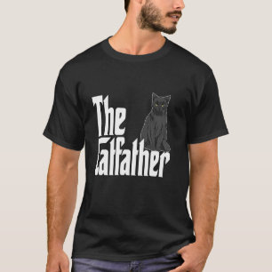 T-shirt Chat Papa Le Catfather Mignonne Chat Noir Père Kit