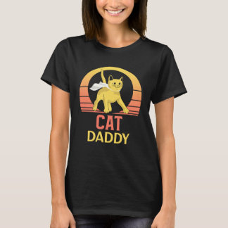 T-shirt Chat Papa Style Vintage Huit ans Chat Rétro Détéri
