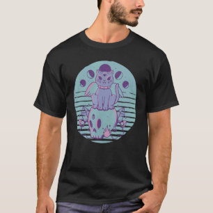 T-shirt Chat Pastel Goth Mignon Créature Squelette Effraya