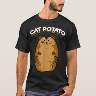 T-shirt Chat Patate Drôle Mignon Gros Patate Félin