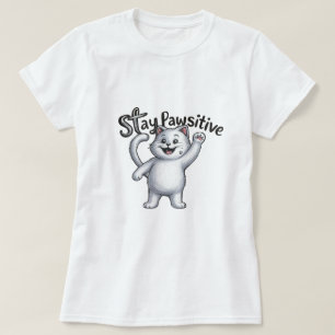 T-shirt Chat Pawsitive Stay