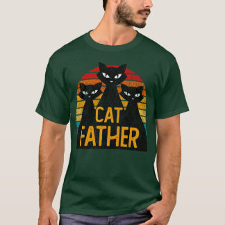 T-shirt Chat Père Chat Papa Drôle Chat Famille en détresse