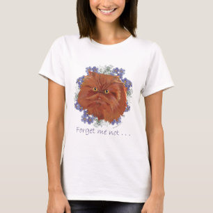 T-shirt Chat Persan à poil long rouge