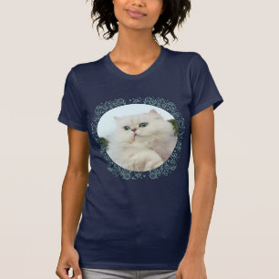 T-shirt Chat Persan aux Yeux de Jade