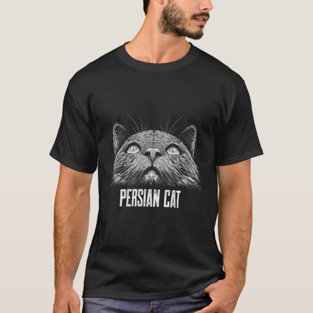 T-shirt Chat Perse Chat Persian Longhair Kitten Shirazi (Devant)