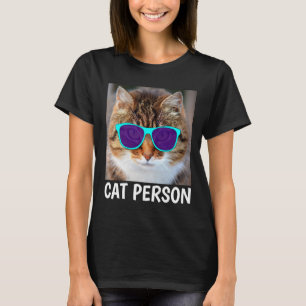 T-shirt CHAT PERSONNE, Drôle Chat avec lunettes de soleil
