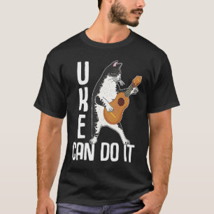 T-shirt Chat Peut Le Faire Chat Jouant Ukelele Joueur Musi