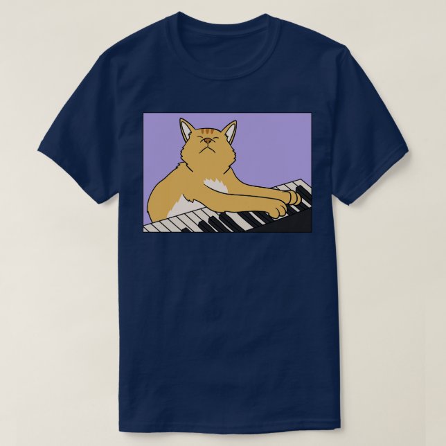 T-shirt Chat pianiste (Design devant)