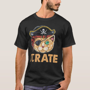 T-shirt Chat Pirate de Pi Rate Drôle Amoureux des Maths Ch