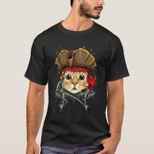 T-shirt Chat Pirate Drapeau Jolly Roger Nautilus Marins An