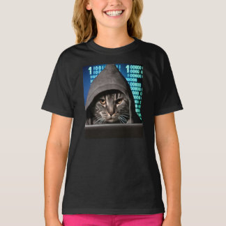 T-shirt Chat pirate informatique Black Cat