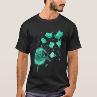T-shirt Chat Pissenlit Nature Animal Familier Chaton Fleur