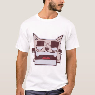 T-shirt Chat Pixel Grumpy - Drôle Carré Rétro Kitty T-Shir