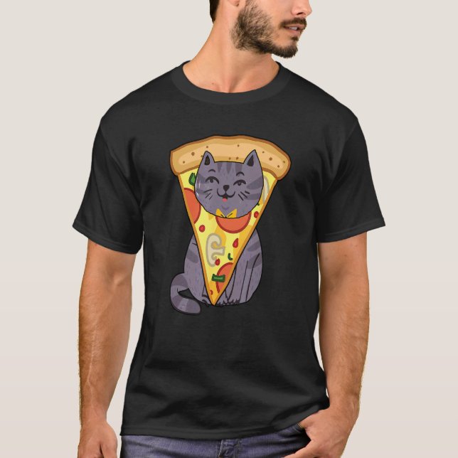 T-shirt Chat Pizza (Devant)