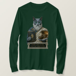 T-shirt Chat Platoon Bleu Russe