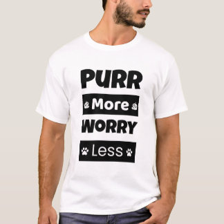 T-shirt Chat Plus de Ronronnements Moins de Soucis