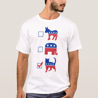 T-shirt Chat politique de vote d'animal familier