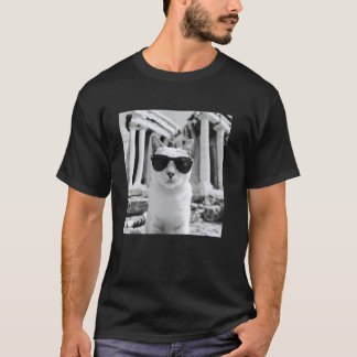 T-shirt Chat portant des lunettes de soleil à Ephèse en Tü