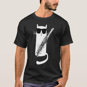 T-shirt Chat Portant des lunettes de soleil Jouer des gami