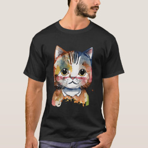 T-shirt Chat Pour Kitten Coloré Kitty Adoption