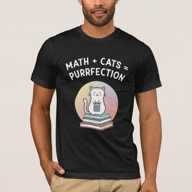 T-shirt Chat Prof de Maths Drôle Pi Science Nerd (Devant)