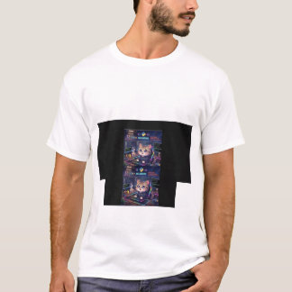 T-Shirt Chat Programmeuse Kawaii Dev | Codage Mign