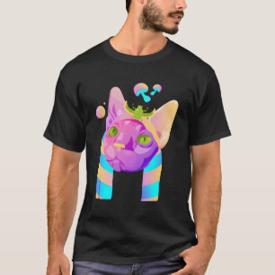 T-shirt Chat psychédélique