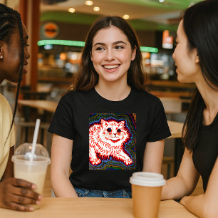 T-shirt Chat psychédélique vintage par Louis Wain