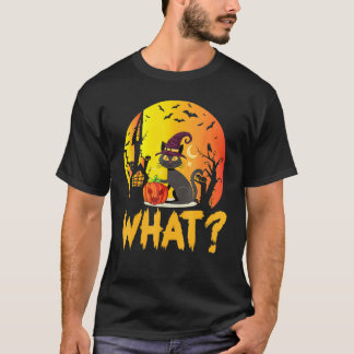 T-shirt Chat Quel Chat Noir Avec Costume D'Halloween Citro