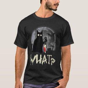 T-shirt Chat Quel Chat Noir Meurtrier Avec Couteau Hallowe