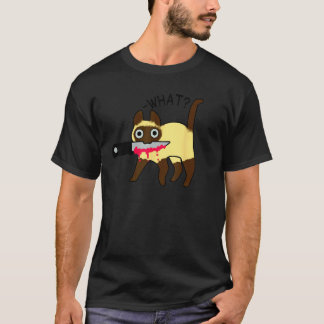 T-shirt Chat Quel Chat Siamois Meurtrier Avec Couteau Hall